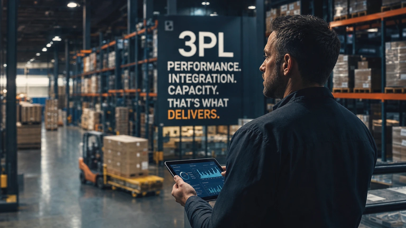 Cover graphic for a guide to choosing a 3PL company